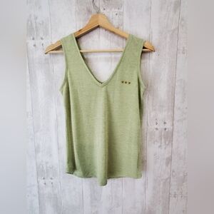 💚5/$25 Les Petites Bombes France Soft Green Sleeveless Knit Top Size XS